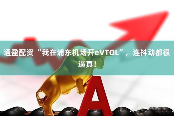 通盈配资 “我在浦东机场开eVTOL”，连抖动都很逼真！